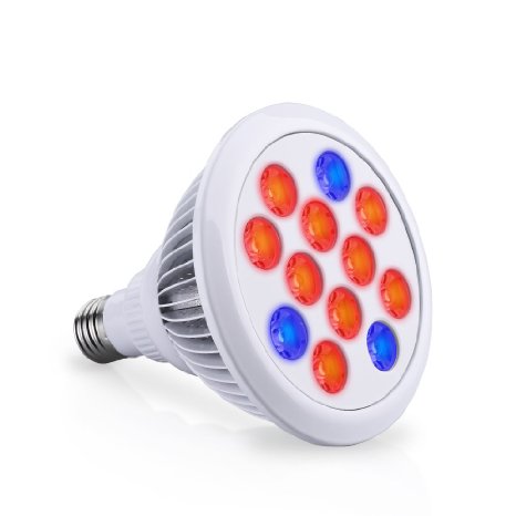 Cymas LED Grow Light, 36W Plant Growing Light E27 Bulbs Spectrum Growing Lamps for Greenhouse and Hydroponic