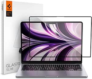 Spigen Tempered Glass Screen Protector [Glas.tR Slim] Designed for Macbook Air 13.6 inch (M3 / M2) - 1 Pack