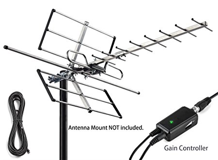 pingbingding Outdoor Antenna Digital Amplified HDTV Antenna with Adjustable Amplifier and 32FT Coaxial Cable, 120 Miles Range, Extremely High Performance for UHF and VHF