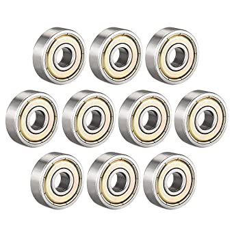 uxcell 626ZZ Ball Bearing 6mm x 19mm x 6mm Double Shielded 626-2Z 80026 Deep Groove Bearings, Carbon Steel (Pack of 10)