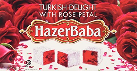 Hazer Baba Turkish Delight with Rose, 16 oz