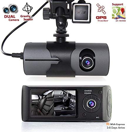 Dash Camera for Cars Sipring 2.7'' 1080P Car DVR Camera Video Recorder Dash Cam G-Sensor GPS Dual Len Camera
