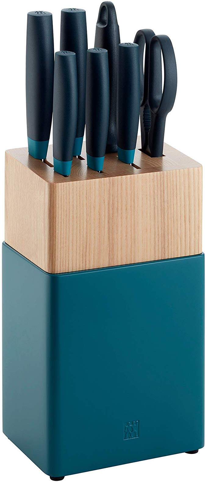 ZWILLING 33410-000 Now S Knife Block Set, 8-pc, Blueberry Blue