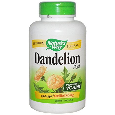 Nature's Way Dandelion Root Veg-capsules, 525 Mg, 180-vcaps (2 Pack)