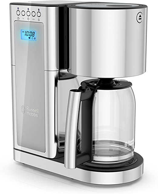 Russell Hobbs Glass Series 8-Cup Coffeemaker, Silver & Stainless Steel, CM8100GYR