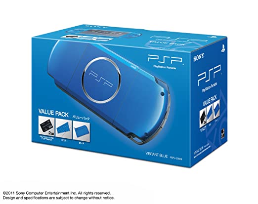 SONY PSP Playstation Portable Console JAPAN MODEL PSP-3000 Vibrant Blue Value Pack | PSPJ-30024 (Japan Import)