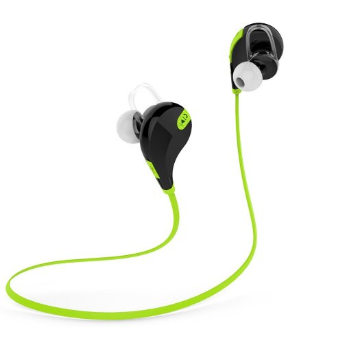 PowerBlue LE12 Bluetooth Headphones CSR4.1 Sports Running Sweatproof Earphones In-ear Stereo Earbuds Support Voice Answer / Reject the Calls (Green)