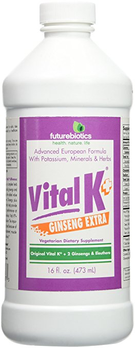 FutureBiotics Vital K Plus Ginseng Extra, 16 Fluid Ounce