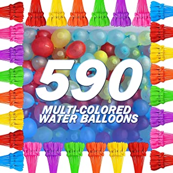 Water Balloons Quick Filling Ball 592 Balloon total for Kids Boys & Girls Adults Party Easy for Summer Splash Party Backyard for Swimming Pool GRY7661