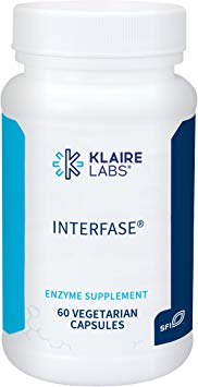 Klaire Labs Interfase - Multi-Enzyme Blend for GI Detoxification, Hypoallergenic & Dairy-Free Formula (60 Vegetarian Capsules)