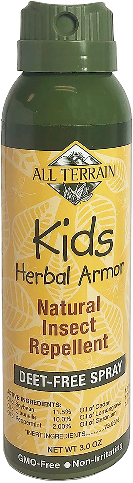 All Terrain Kids Herbal Armor Natural Insect Repellent, DEET-Free Spray, 3 Ounce