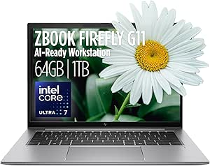 HP ZBook Firefly G11 14” AI-Ready Mobile Workstation IPS WUXGA (Intel Ultra 7 155U 12-Core, 64GB DDR5, 1TB SSD, Backlit KYB, Fingerprint, 2 Thunderbolt 4, WiFi 6E, 5MP Cam, Win 11 Pro) w/MAJ Deskpad