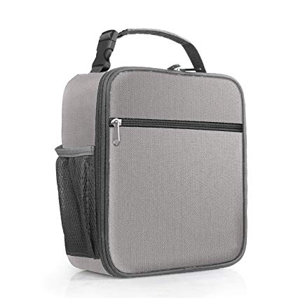 Insulated Lunch Bag - Reusable Lunch Box - Insulated Lunch Container Cooler Bag for Women&Men&Kid Office Work School Picnic Hiking (Gray)