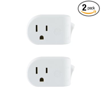 GE 39713 on/Off Grounded Power Switch 2 Pack, White