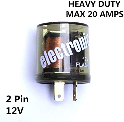 12V Heavy Duty 2 Pin Compatible Electronic Fixed Flasher Turn Signal Flasher Relay
