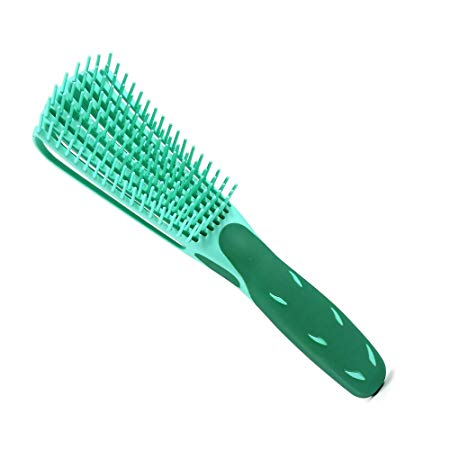 Detangling Brush for Curly Hair,Green Detangler for African American Hair and Black Natural Hair 10x2 inch (Green)