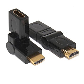 HDMI 1.4 Angled Type HDMI Male to Female 90 180 360 Degree Rotating Adapter