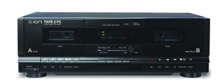 ION Audio Tape 2 PC | USB Cassette Deck Conversion System with RCA & USB cables