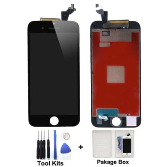cellphoneage® New LCD Disply Touch Screen Replacement Screen Glass Digitizer Assembly Replacement With Frame With Free Tool Kits For iPhone 6s plus 5.5" Black