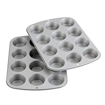 Wilton 2109-6829 Recipe Right Muffin Pan Multipack 12-Cup (2-Pk.) Assorted