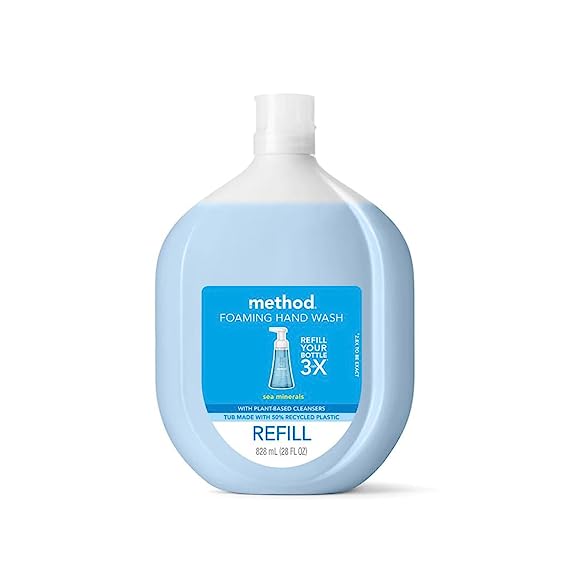 Method Foaming Hand Soap, Refill, Sea Minerals, Recyclable Bottle, Biodegradable Formula, 28 oz, (Pack of 1)