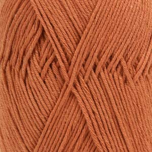 100% Egyptian Cotton Yarn for Knitting and Crocheting, Drops Safran, Sport Weight, 2 - Fine, 5 ply, 1.8 oz 175 Yards (59 Red Clay)