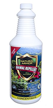 Natural Armor Animal Repellent – Quart - 32 Ounce - Rosemary Scent - Concentrate - A Deterrent Spray That Gets Rid Of & Keeps Out Rodents, Animals & Critters