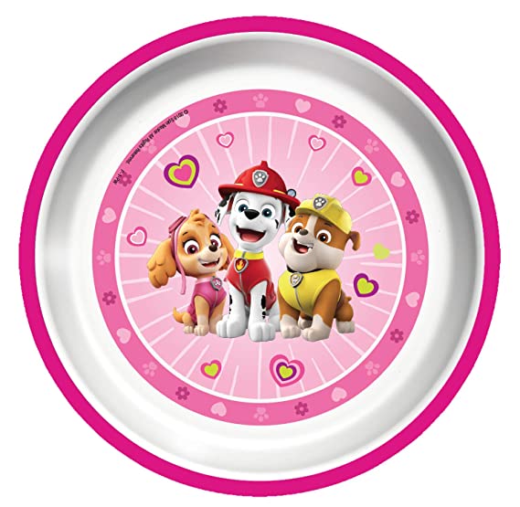 Playtex Mealtime Paw Patrol Plates for Girls - Pack of 3