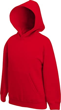 FRUIT OF THE LOOM Kids/Childrens Hooded Pullover Sweat Shirt, Hoodie, Sweatshirt