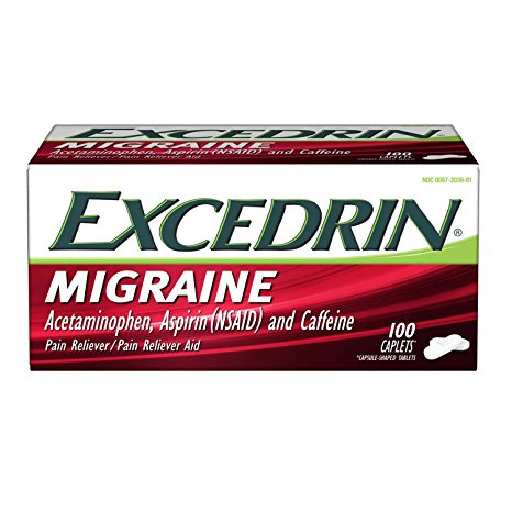 Excedrin Migraine Caplets for Migraine Pain Relief, 100 count