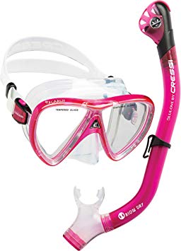 Cressi Adult Snorkeling Kit, Mask & Dry Snorkel - Quality Equipment for Discovering the Underwater World | Ikarus & Orion Dry: Designed in Italy