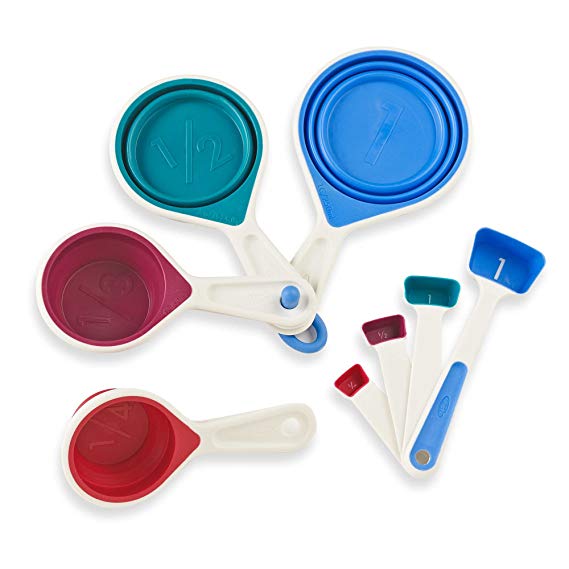 Chef'n® SleekStor™ 8-Piece Collapsible Measuring Heat Resistant Cups and Spoons Set - Dishwasher Safe