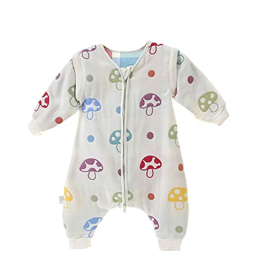 EsTong Baby Toddler Cotton Sleep Bag and Sack Detachable Sleeve Wearable Blanket