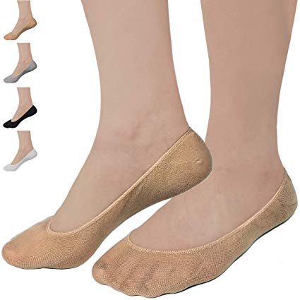 Debra Weitzner 6 Pairs No Show Socks Women Non Slip Liner Invisible Low Cut For Flats