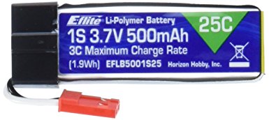 E-flite 500mAh 1S 3.7V 25C LiPo Battery