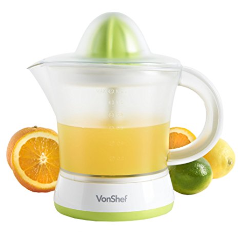 VonShef Electric Citrus Fruit Juicer Orange Juice Extractor - 25W, 1.2 Litre