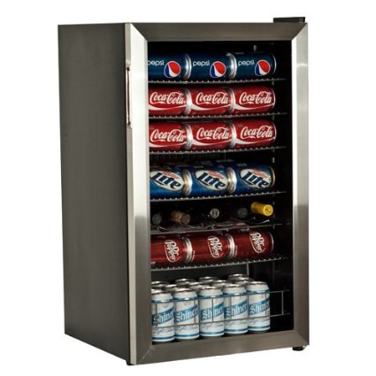 EdgeStar 103 Can and 5 Bottle Extreme Cool Beverage Cooler - Stainless Steel