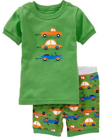 Babypajama Truck Sleepwear Little Boys Cotton Short Pajama Set T Shirt & Pant