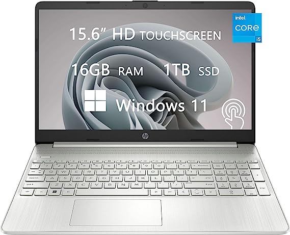 HP 2022 Newest Touch-Screen Laptops for College Student & Business, 15.6 inch HD Computer, Intel 11th Core i5-1135G7, 16GB RAM, 1TB SSD, Fast Charge, HDMI, Webcam, Wi-Fi, Windows 11, LIONEYE MP