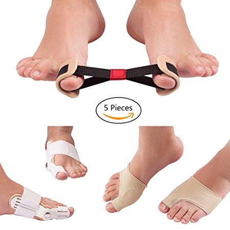 Bunion Corrector Sleeves Kit Relieve Bunion pains, Hallux Valgus Correction, Big Toe Straightening & Alignment, Bunion Protection - Aid Surgical Treatment