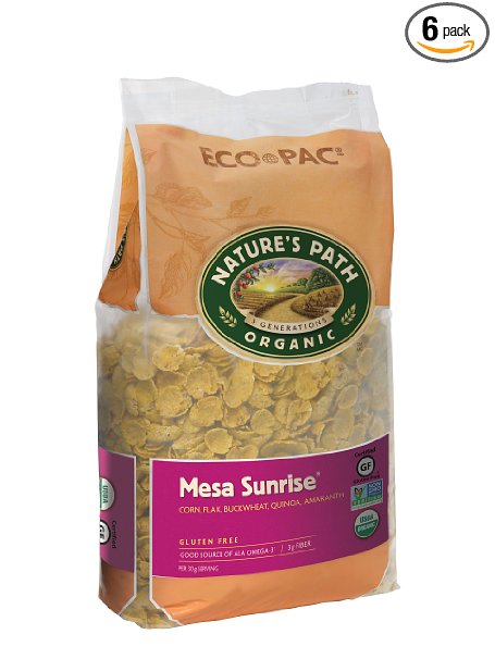 Nature's Path Organic Gluten-Free Cereal, Mesa Sunrise, 26.4 Ounce Bag (Pack of 6)