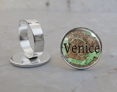 Venice 1729 Map Adjustable Ring