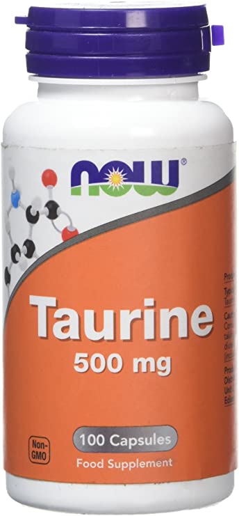 Now Foods Taurine Supplement Capsules, 500 mg, 100-Count