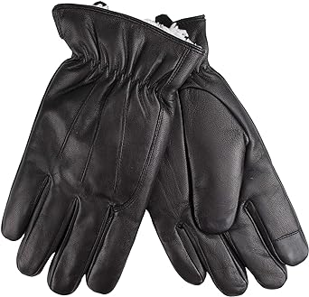 Dockers Men's Leather Gloves with Smartphone Capacitive Touchscreen Compatibility