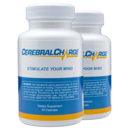 CerebralCharge (2 Pack) - Brain Supplements - Promotes Healthy Brain Function - Natural Neural Support
