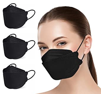 KF94 Mask, 50PCS Face Masks, Black Disposable Masks
