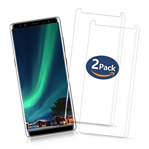 Pasnity Screen Protector for Galaxy Note 8, 2-Pack Tempered Glass [Case Friendly] 3D Curved Edge Ultra Clear 9H Hardness, [No Bubbles] [Scratch] [Anti Fingerprint], Easy to install