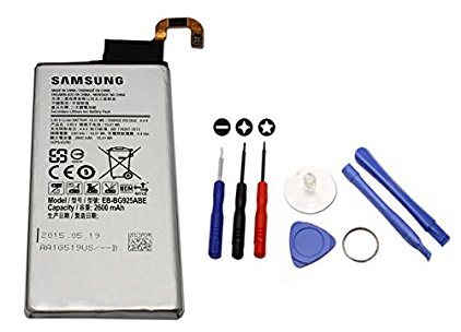 Geniune Samsung OEM 2600mAh Battery EB-BG925ABE EBBG925ABE For Samsung Galaxy S6 Edge G925 with JORA Tool Kit Included - In Non-Retail Pack