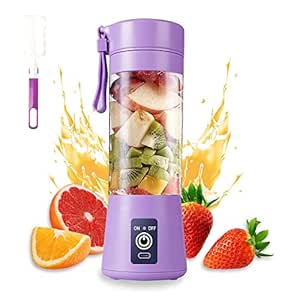 Etekcity Portable 6-Blade Electric JuicerPortable Blender, USB Rechargeable Mini Juicer Blender, Electric Blender Mixer, Personal Size, 6 Blade, Ideal for Juices, Shakes and Smoothies