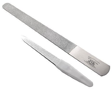 New Improved Quality Diamond Deb Nail File & Footdresser - Double Sided Diamond Dust Coating - Podiatry Foot care Instruments - 8 inches - Lifetime Guarantee